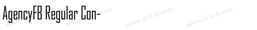 AgencyFB Regular Con字体转换